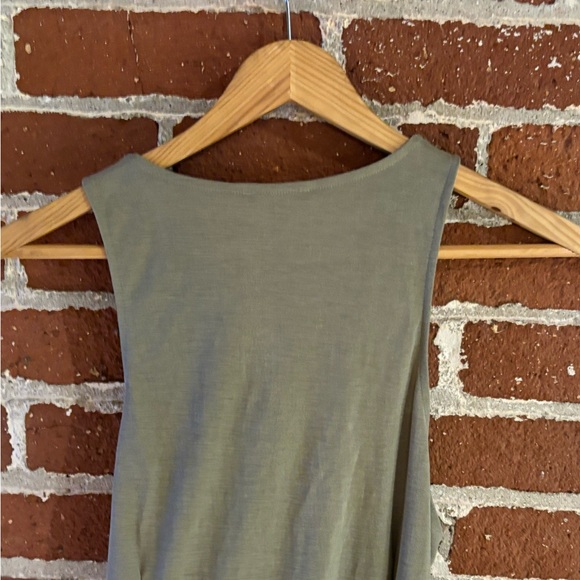 Sage Tie Front Wrap Sheath Dress - Picture 2 of 4